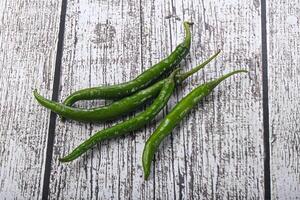 heiß und würzig Grün Chili Pfeffer foto