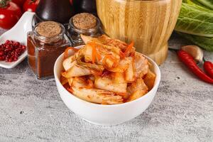 Koreanisch Küche fermentiert Kohl Kimchi foto