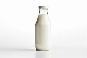 ai generiert isoliert Weiß Milch Flasche. foto