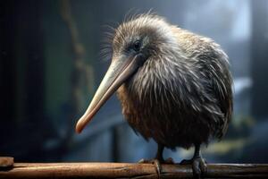 ai generiert tagsüber Herausforderungen zum gefährdet Kiwi Vogel foto