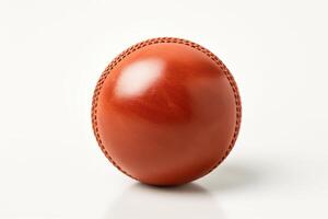 ai generiert Nahansicht Bild von Neu Leder Kricket Ball foto