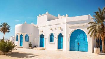 ai generiert Stadt von Sidi Bou genannt im Tunesien foto