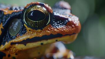 ai generiert bunt und texturiert Haut von ein Regenwald Frosch, Hintergrund Bild, generativ ai foto