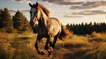 ai generiert Pferd hoch Qualität Bild foto