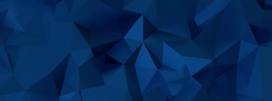 3d machen, abstrakt Blau Kristall Hintergrund, facettiert Textur, Makro Panorama, breit Panorama- polygonal foto