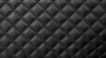 ein schwarz Leder Textur mit ein Diamant Muster foto