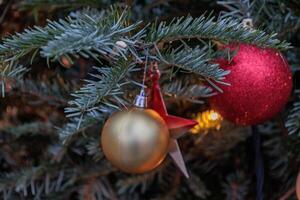 Weihnachten Zeit im das Deutsche Stadt von vreden foto