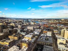 Ansichten von Portland von ein hoch Punkt im das Stadt. Aussicht von das Fenster von das Portland Stadt Grill Meeresfrüchte Restaurant. foto