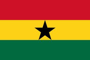 das offiziell Strom Flagge von Republik von Ghana. Zustand Flagge von Ghana. Illustration. foto