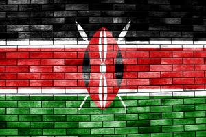 Flagge von Republik von Kenia auf ein texturiert Hintergrund. Konzept Collage. foto