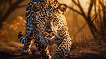 ai generiert Leopard hoch Qualität Bild foto