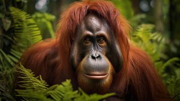 ai generiert Orang-Utan hoch Qualität Bild foto