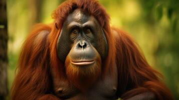 ai generiert Orang-Utan hoch Qualität Bild foto