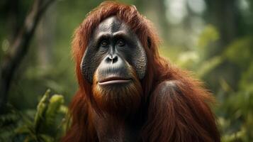 ai generiert Orang-Utan hoch Qualität Bild foto