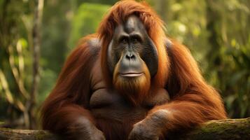 ai generiert Orang-Utan hoch Qualität Bild foto