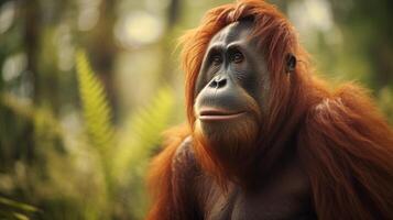 ai generiert Orang-Utan hoch Qualität Bild foto