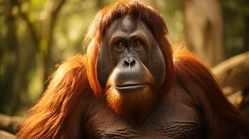 ai generiert Orang-Utan hoch Qualität Bild foto