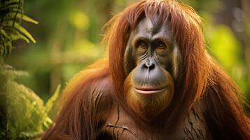 ai generiert Orang-Utan hoch Qualität Bild foto