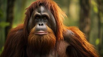 ai generiert Orang-Utan hoch Qualität Bild foto