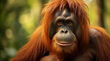 ai generiert Orang-Utan hoch Qualität Bild foto