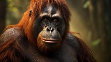 ai generiert Orang-Utan hoch Qualität Bild foto