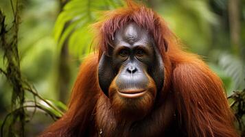 ai generiert Orang-Utan hoch Qualität Bild foto