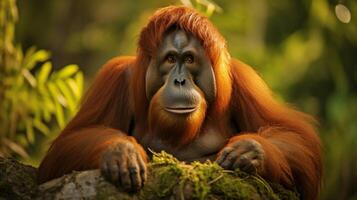 ai generiert Orang-Utan hoch Qualität Bild foto