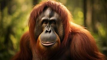 ai generiert Orang-Utan hoch Qualität Bild foto