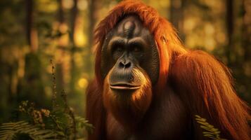 ai generiert Orang-Utan hoch Qualität Bild foto