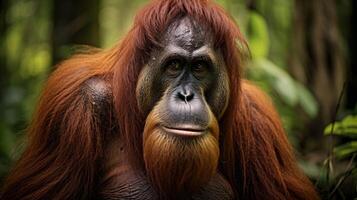 ai generiert Orang-Utan hoch Qualität Bild foto