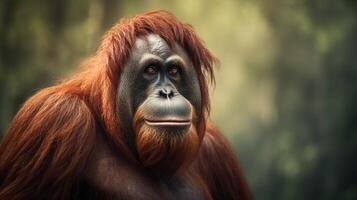 ai generiert Orang-Utan hoch Qualität Bild foto