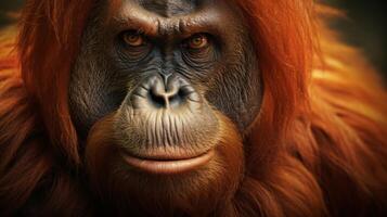 ai generiert Orang-Utan hoch Qualität Bild foto