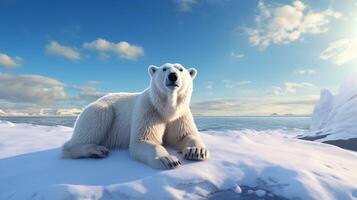 ai generiert Polar- Bär hoch Qualität Bild foto
