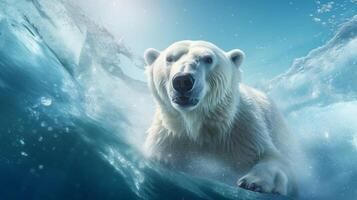 ai generiert Polar- Bär hoch Qualität Bild foto