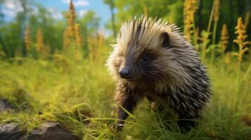 ai generiert Stachelschwein hoch Qualität Bild foto