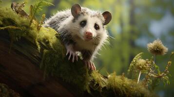 ai generiert Opossum hoch Qualität Bild foto