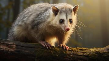 ai generiert Opossum hoch Qualität Bild foto