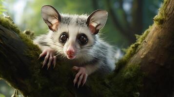 ai generiert Opossum hoch Qualität Bild foto