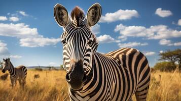 ai generiert Zebra hoch Qualität Bild foto