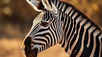 ai generiert Zebra hoch Qualität Bild foto