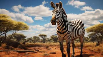 ai generiert Zebra hoch Qualität Bild foto