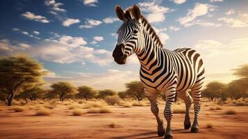 ai generiert Zebra hoch Qualität Bild foto