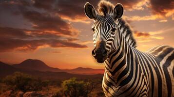 ai generiert Zebra hoch Qualität Bild foto