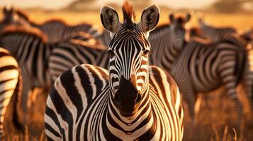 ai generiert Zebra hoch Qualität Bild foto