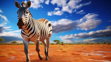 ai generiert Zebra hoch Qualität Bild foto