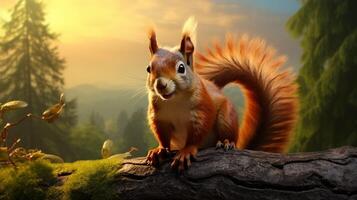 ai generiert Eichhörnchen hoch Qualität Bild foto