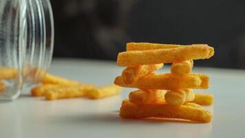 Snack mit würzig Mais Geschmack foto