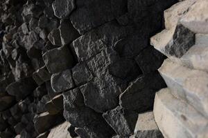 schön ungewöhnlich Textur von Stein Felsen. großartig Hintergrund zum Design foto