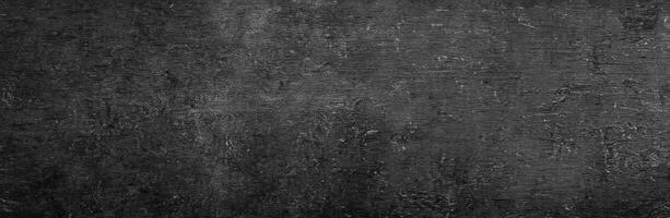 leer breit Bildschirm echt Tafel Hintergrund Textur im Hochschule Konzept zum zurück zu Schule Panorama- Hintergrund zum schwarz Freitag Weiß Kreide Text zeichnen Grafik. leeren surreal Zimmer Mauer Tafel blass. foto
