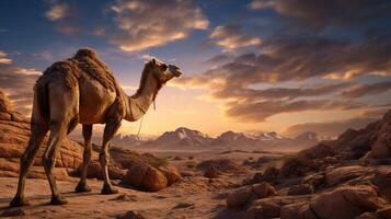 ai generiert Kamel hoch Qualität Bild foto